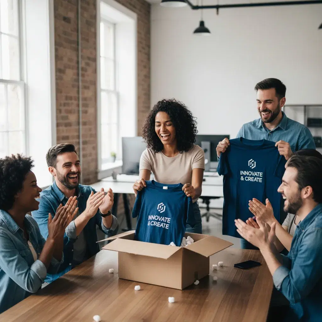 Low MOQs & Flexible Scaling - Team clapping in office